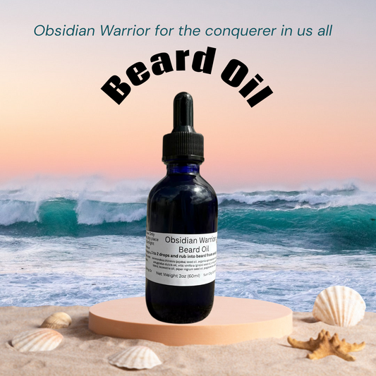 Men’s Beard Oil – Natural, Moisturizing Beard Oil (Obsidian Warrior & Rugged Man)